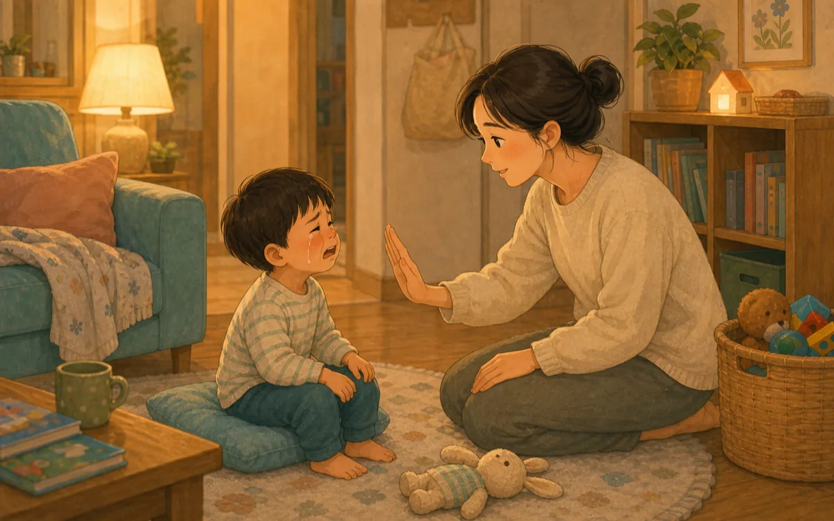 부모의 짧은 한 문장을 정하는 장면